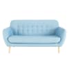 Skandinavischer-Sofa 2/3-Sitzer, blau